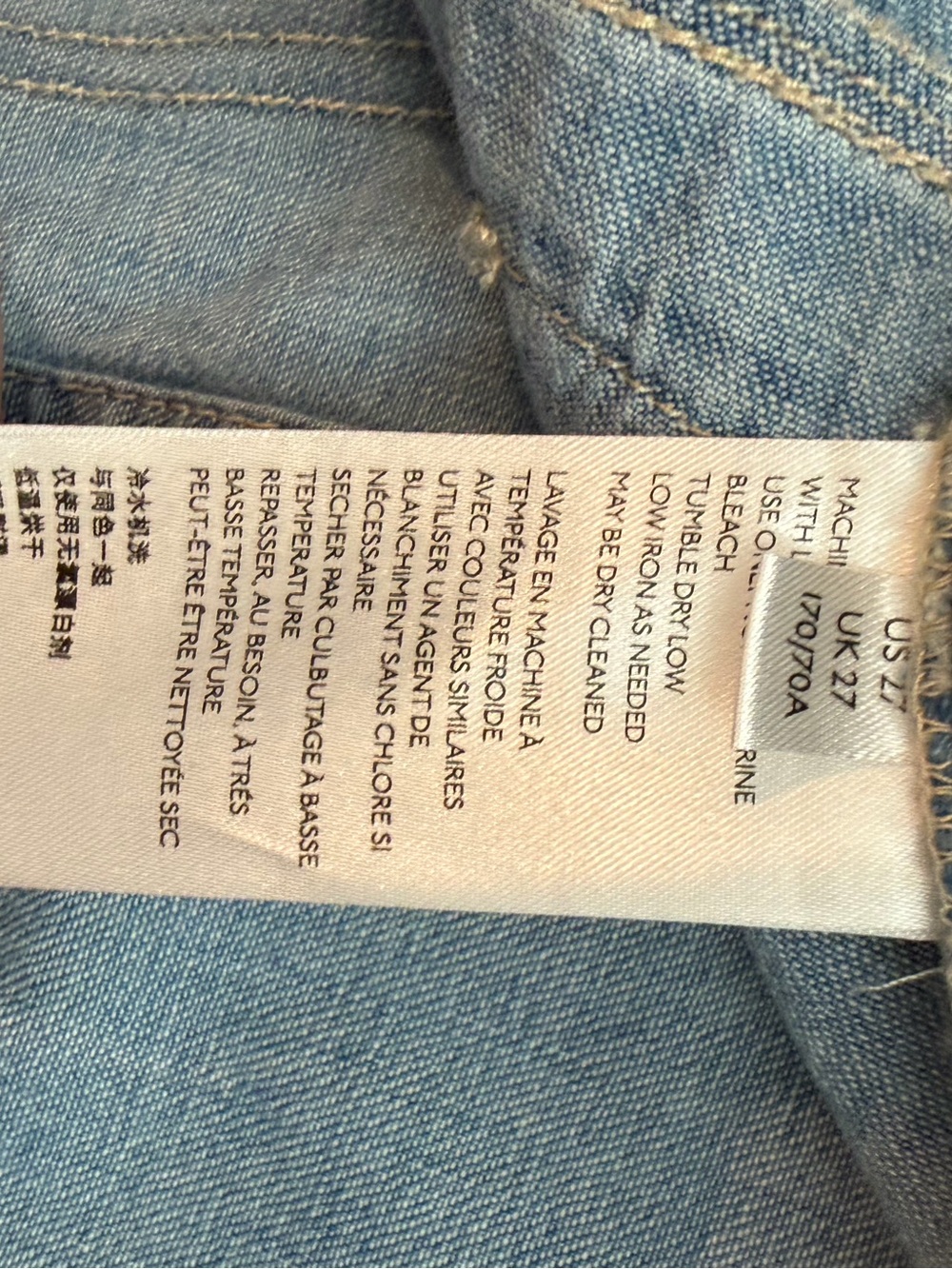 Pilcro Light Blue Denim Bib Overalls size 27 - Picture 11 of 15